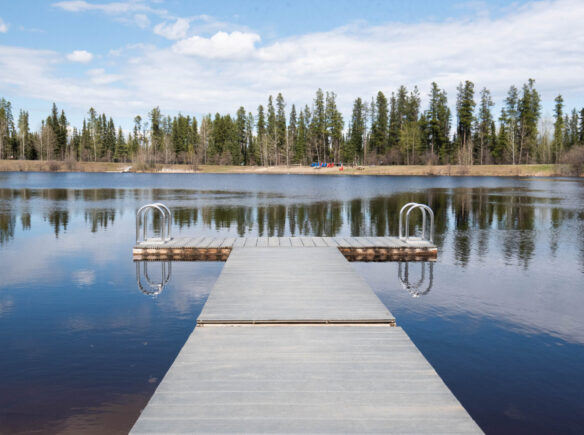 Swim Cove at RV Resort in Edson Alberta