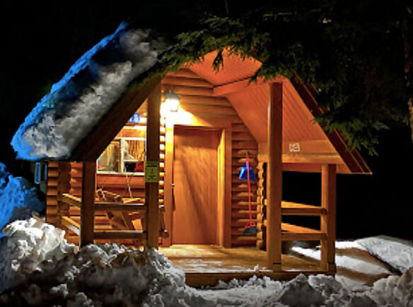Revelstoke Camping Cabin in the winter